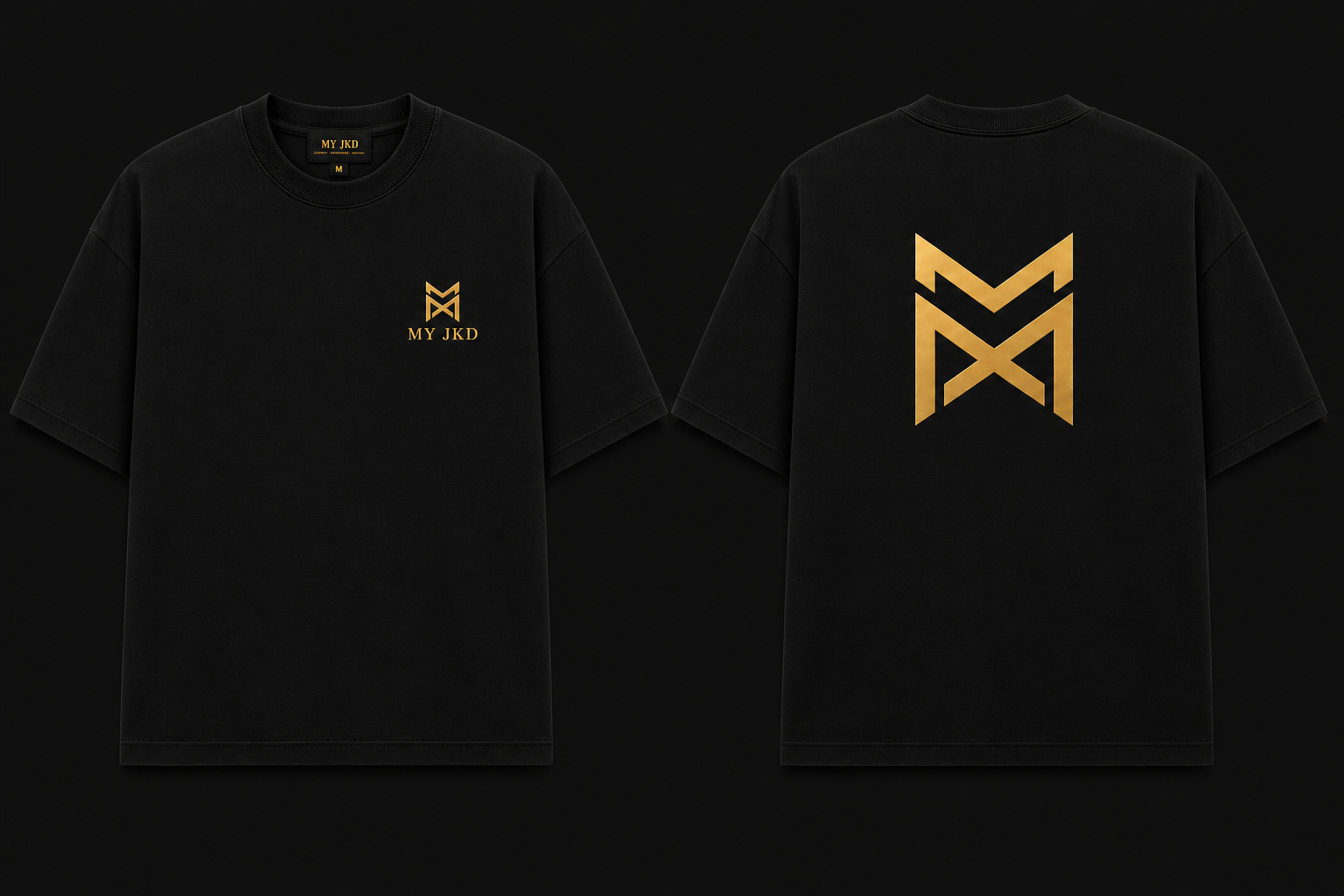 MY JKD Oversized T-Shirt – Black | 260 GSM Premium Cotton